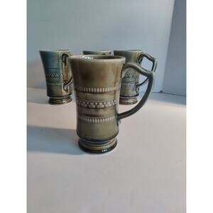 7 Wade Irish Porcelain Stein Tea Coffee Mug 22oz Harp Handle | Made in Ireland